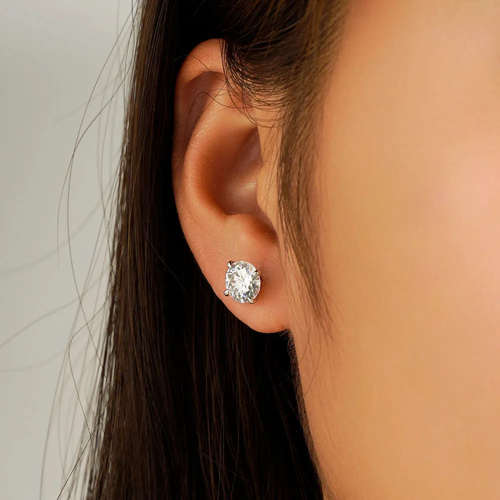 1 CT. Brilliant Moissanite Earring Studs