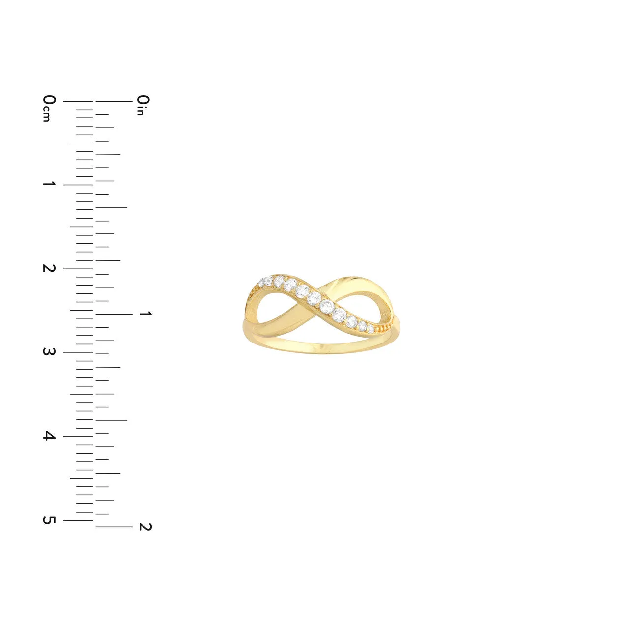 1 ROW CZ INFINITY RING GP