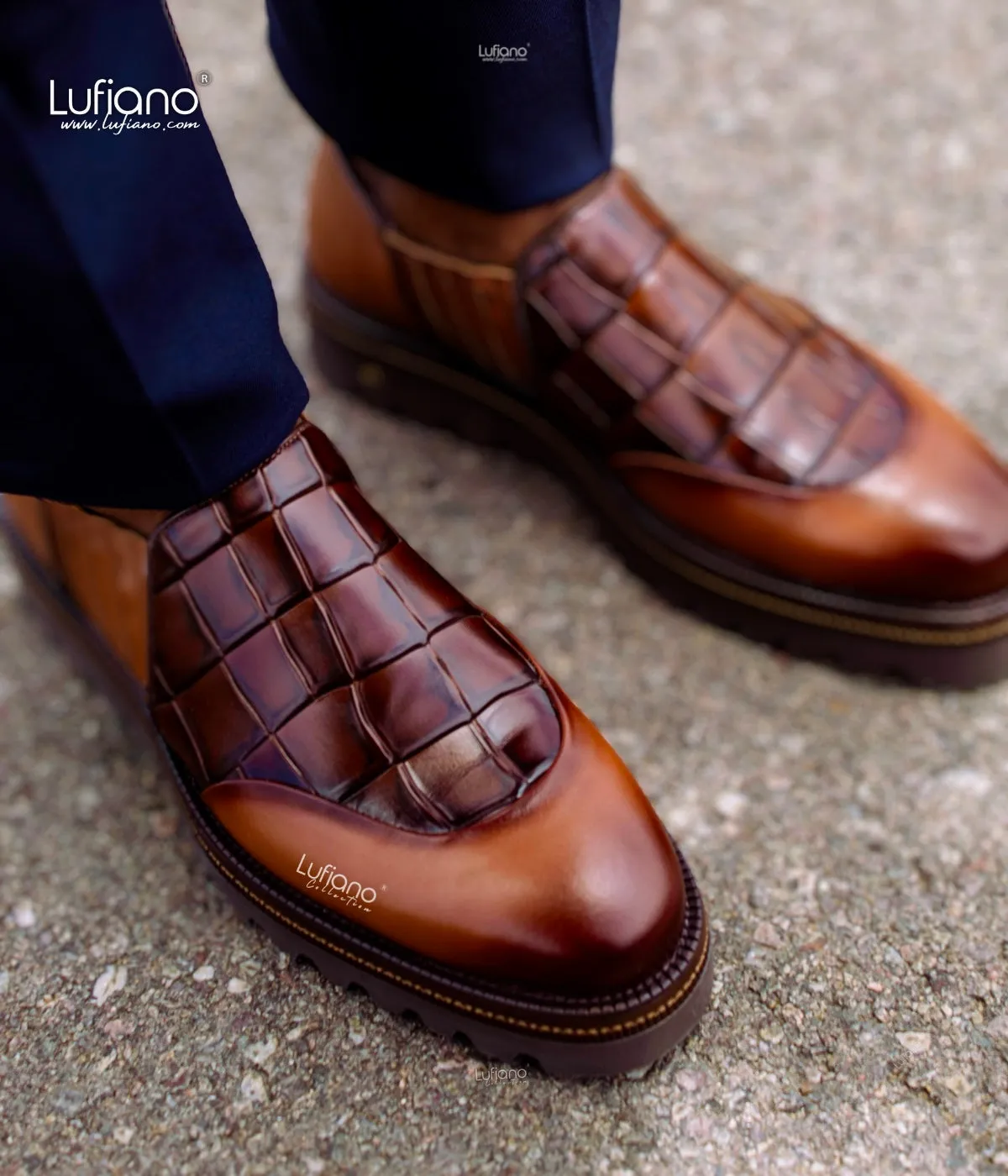 147  Lufiano Slip On: Brown