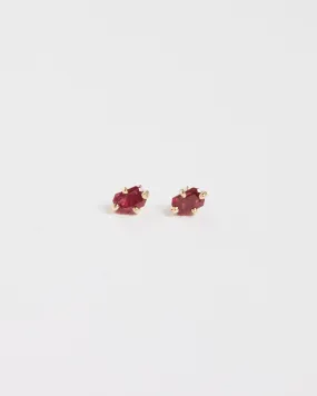 14k Guinevere Studs in Ruby