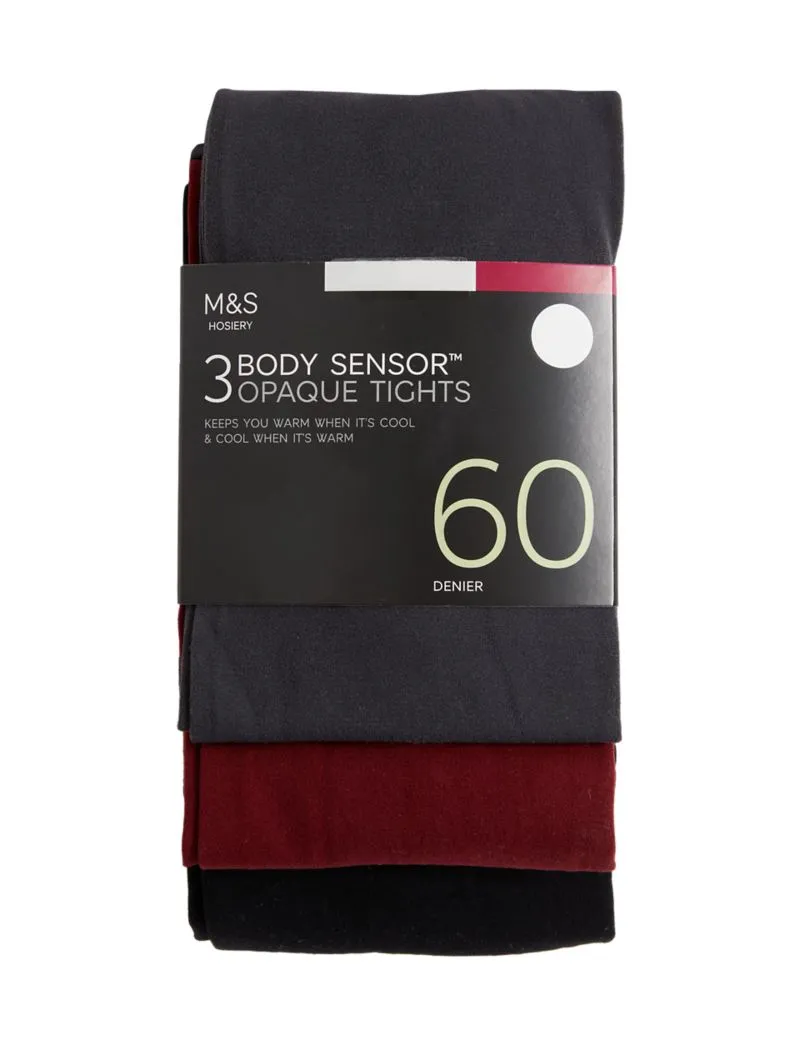 3pk 60 Denier Body Sensor™ Tights