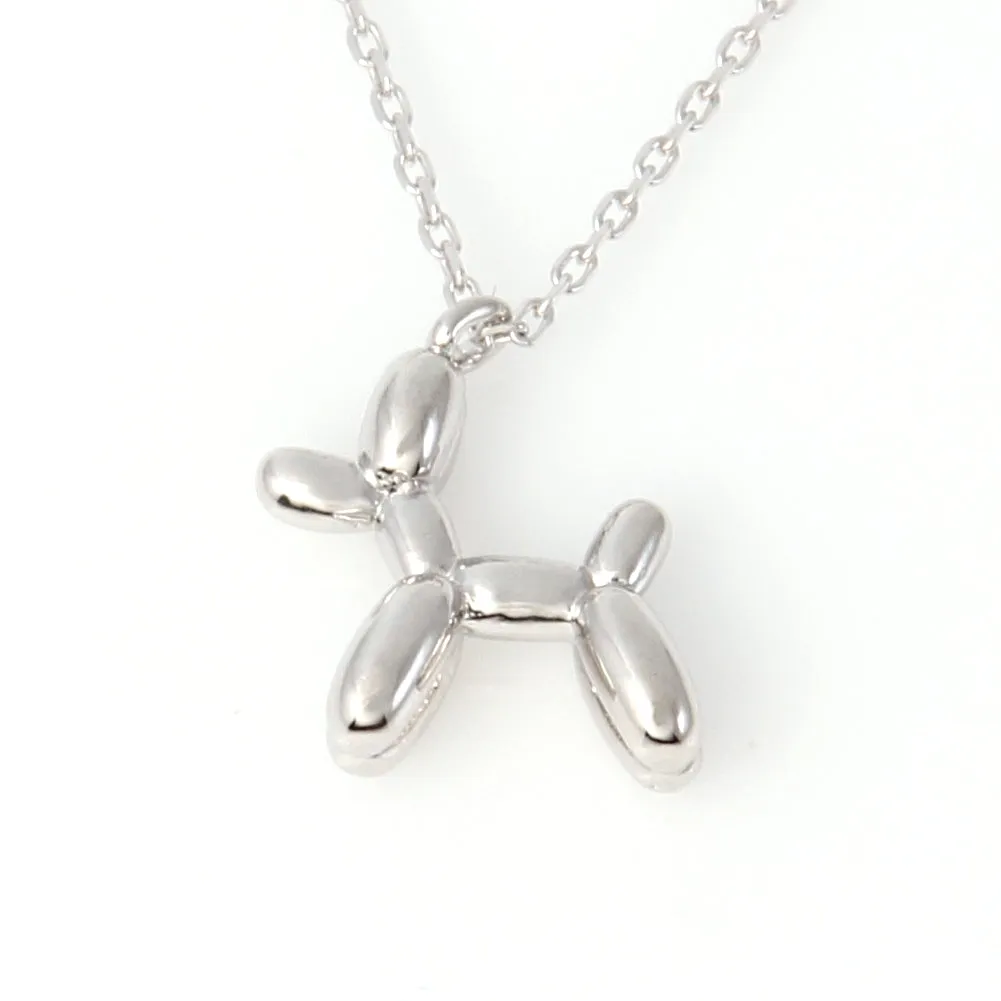 925 Sterling Silver Balloon Dog Necklace