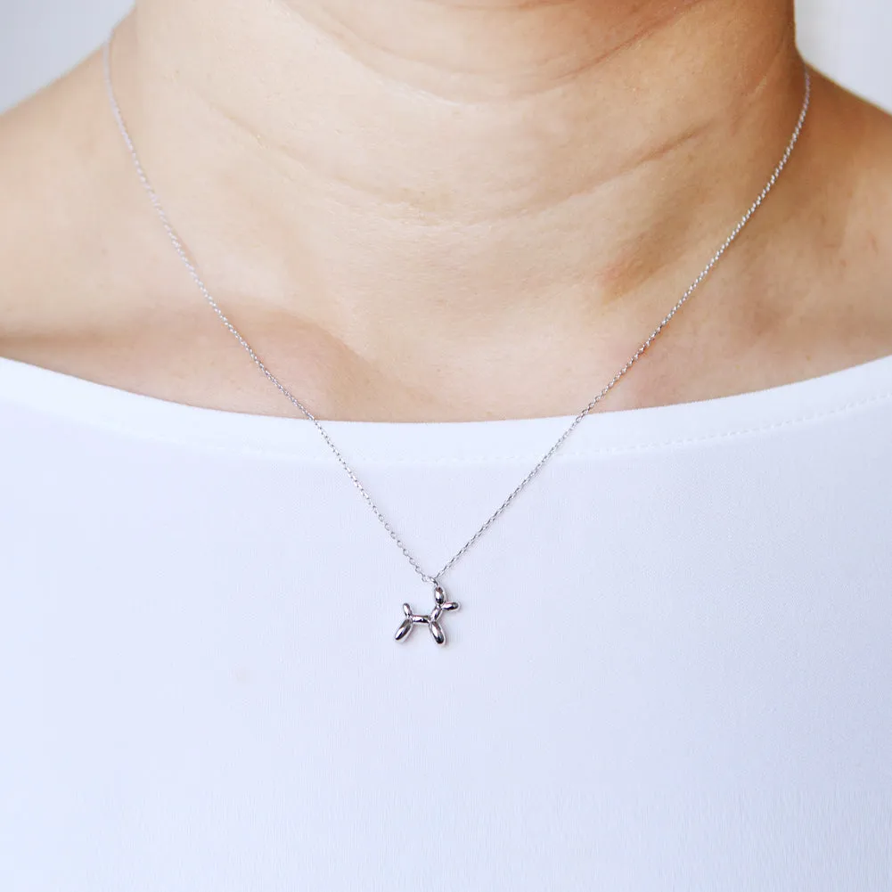 925 Sterling Silver Balloon Dog Necklace