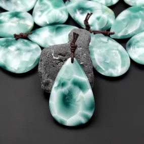 AAA Chatoyant Green Moonstone Teardrop Pendant Bead Drilled Gemstone