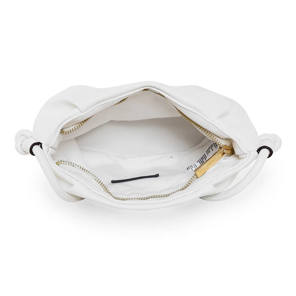 Accessorize London White Soft Cloud Knot Sling Bag