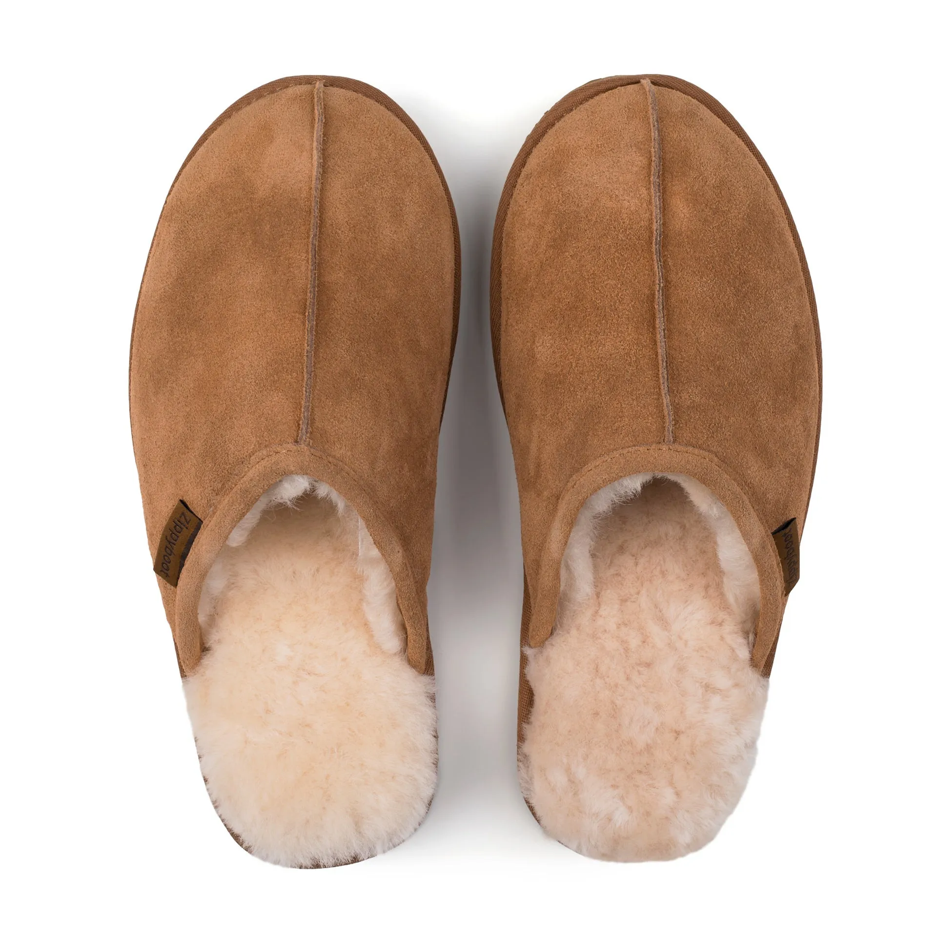 ALLEN TAN SHEEPSKIN SLIPPER MULE