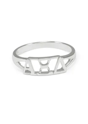 Alpha Xi Delta Sterling Silver Ring