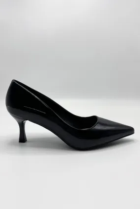 Aranea Pointed Toe Court Shoes in Black