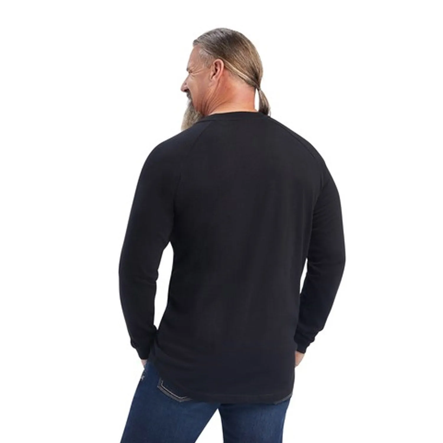 Ariat Men's Rebar Cotton Strong Long Sleeve T-Shirt_Black