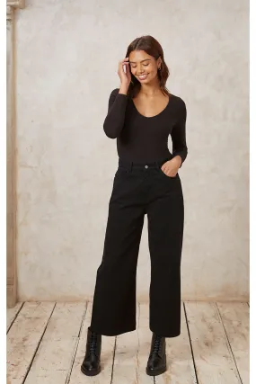 Ariel Twill Trousers in Black