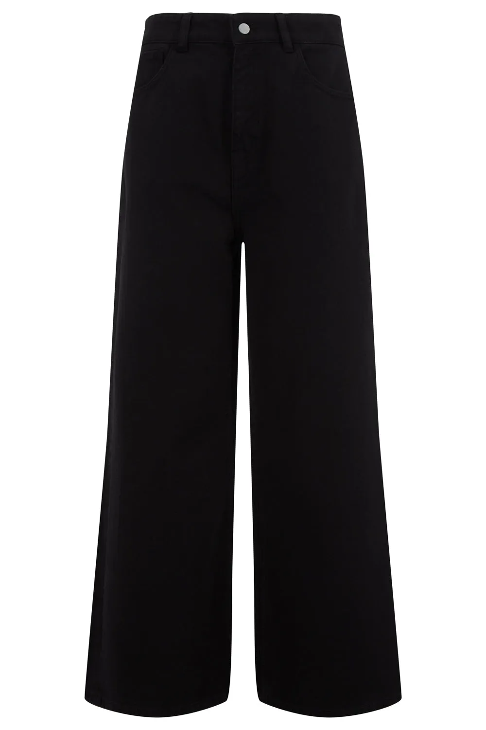 Ariel Twill Trousers in Black