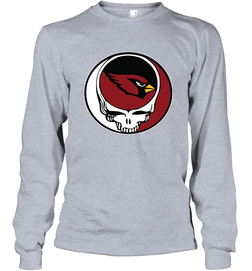 Arizona Cardinals Grateful Dead Steal Your Face NFL Football Adult Long Sleeve T-Shirt