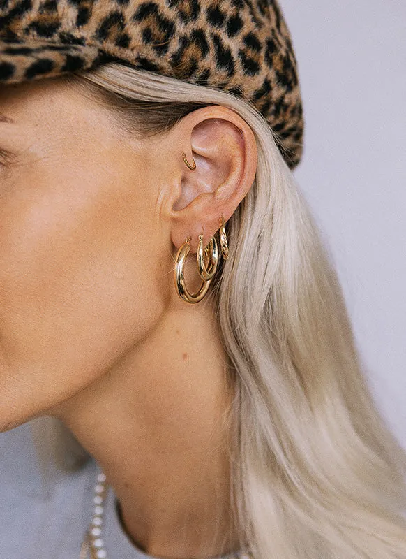 Austen hoop earrings 14k gold