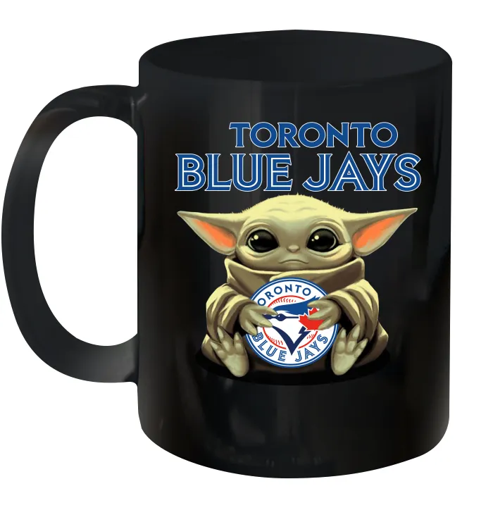 Baby Yoda Hugs Loves The Toronto Blue Jays Baseball Ceramic Mug 11oz