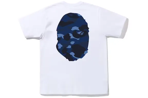 Bape Color Camo Big Ape Head Tee White 001TEI801015MWHT