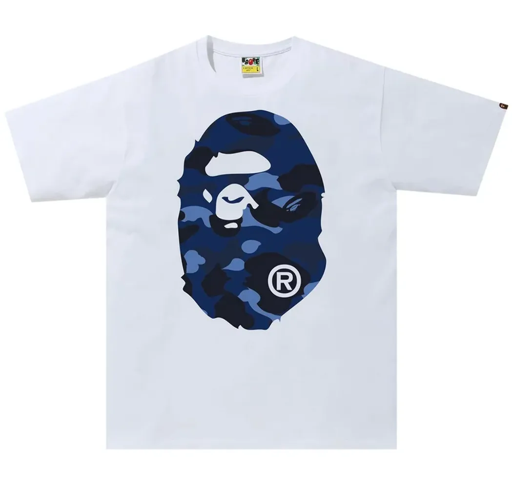 Bape Color Camo Big Ape Head Tee White 001TEI801015MWHT