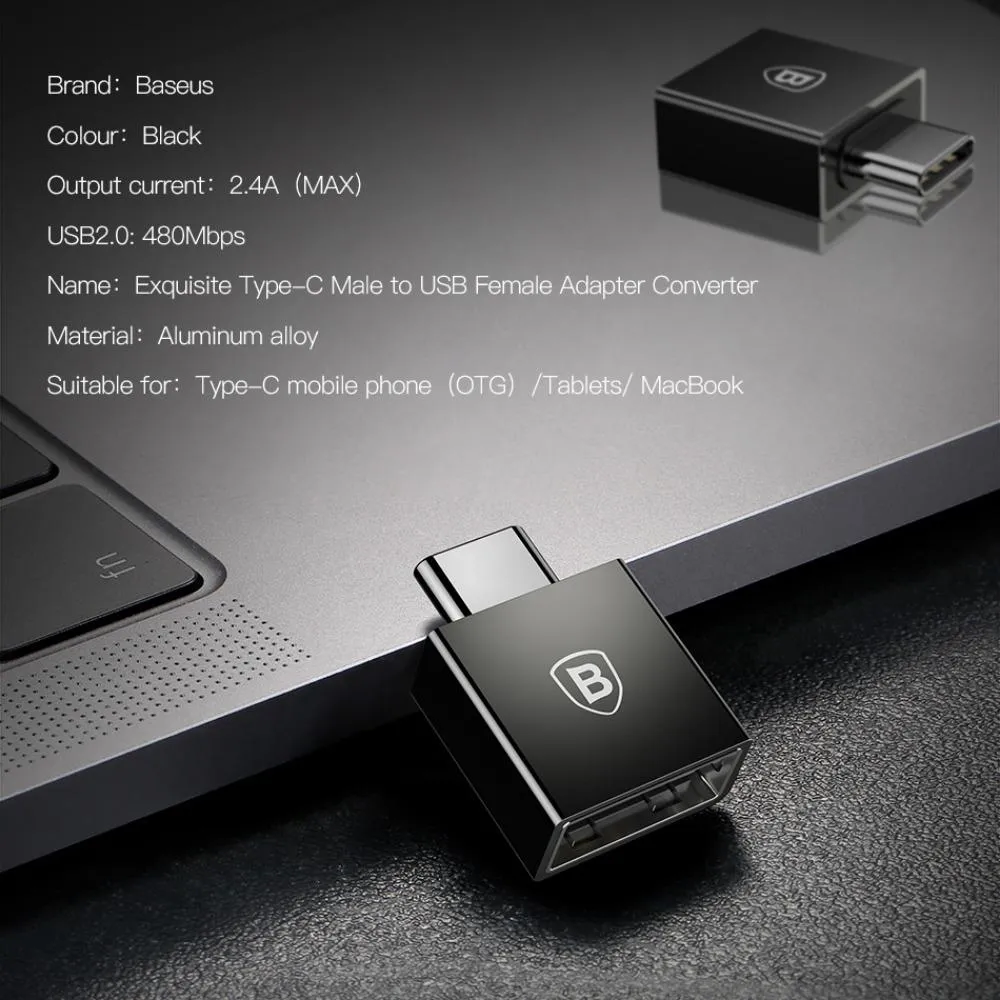 Baseus Type C Male to USB A Female Adapter