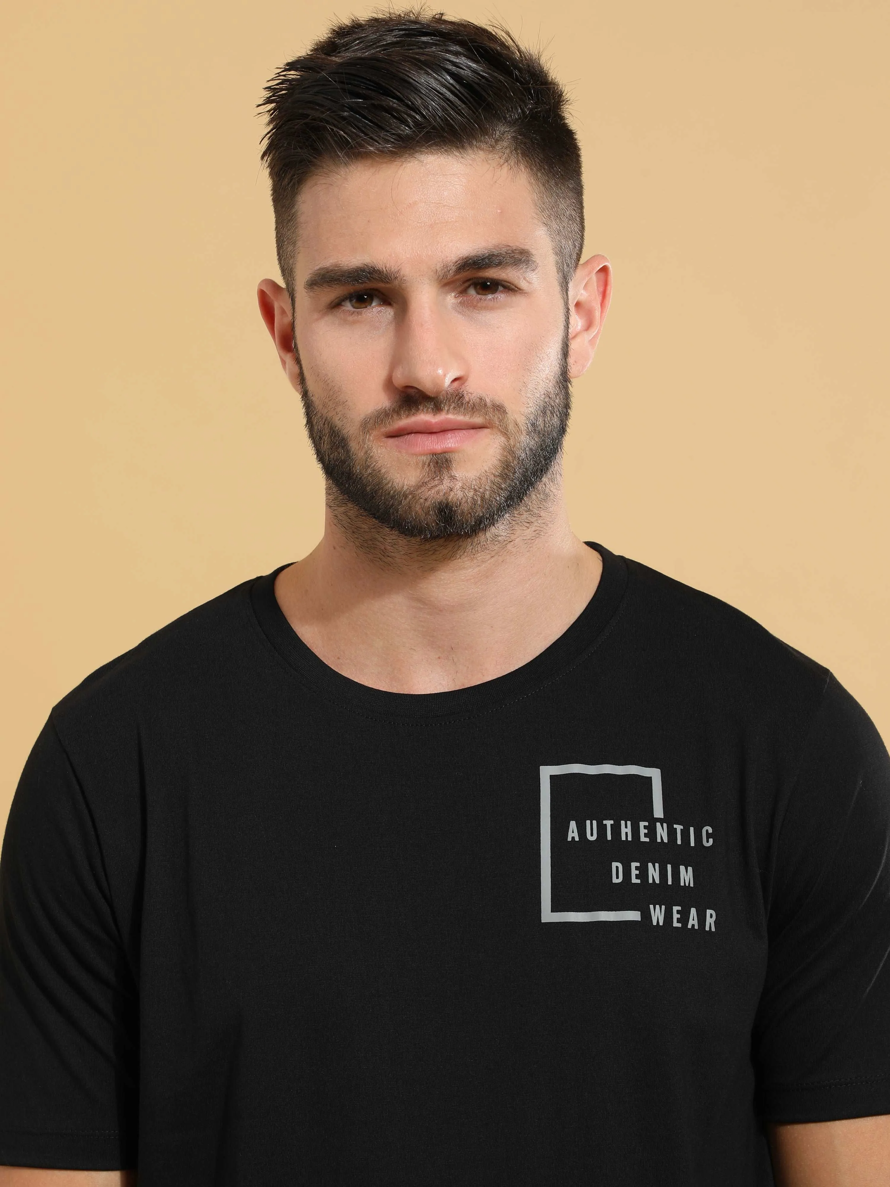 Black Authetic Crewneck T-Shirt