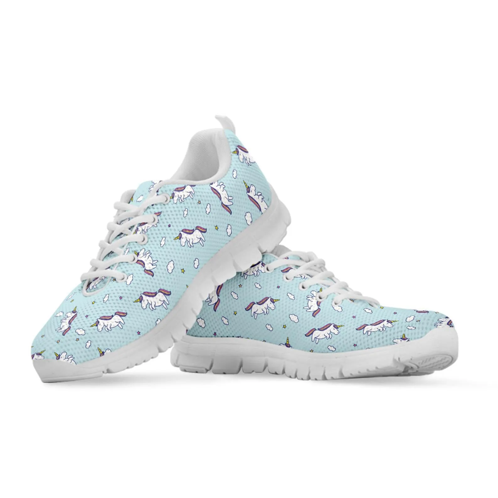 Blue Unicorn Shoes Unicorn Sneakers Running Shoes Unicorn Print Casual Shoes Unicorn Lover Gifts Clothing for Womens Mens Kids Adults