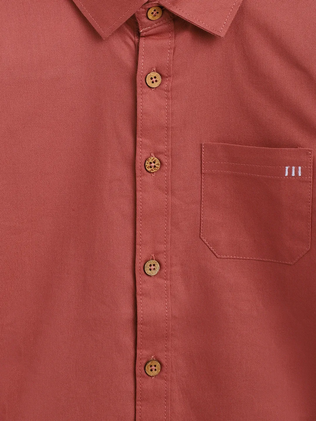 Boys Rust Cotton Shirt