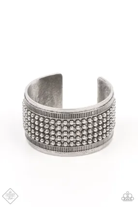 Bronco Bust Silver Cuff Bracelet - Paparazzi Accessories