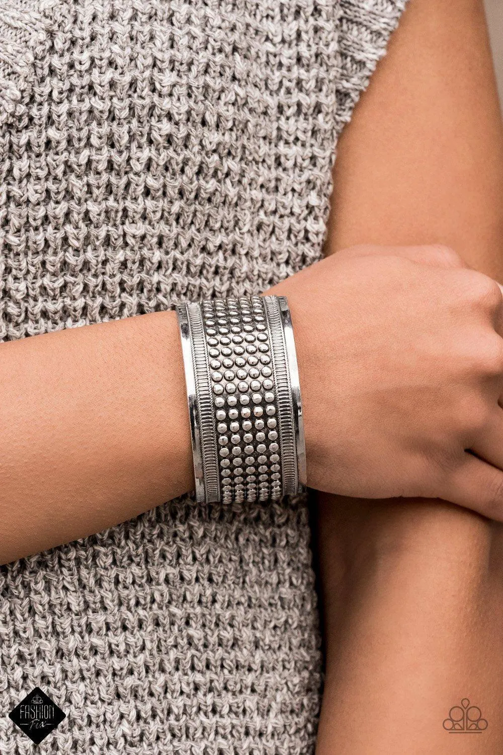 Bronco Bust Silver Cuff Bracelet - Paparazzi Accessories