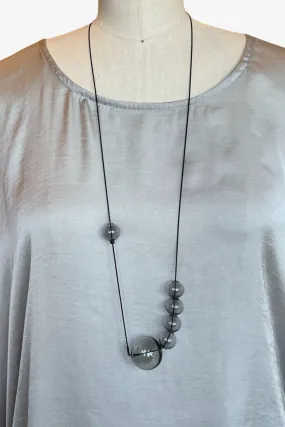 Bubbles Necklace | Grey Glass