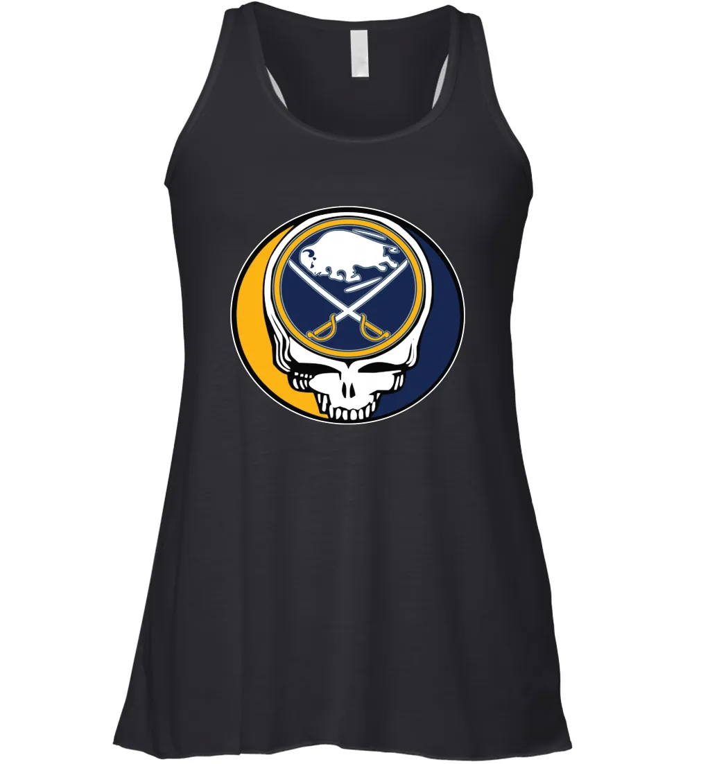 Buffalo Sabres Grateful Dead Steal Your Face Hockey NHL Womens Racerback Tank Top