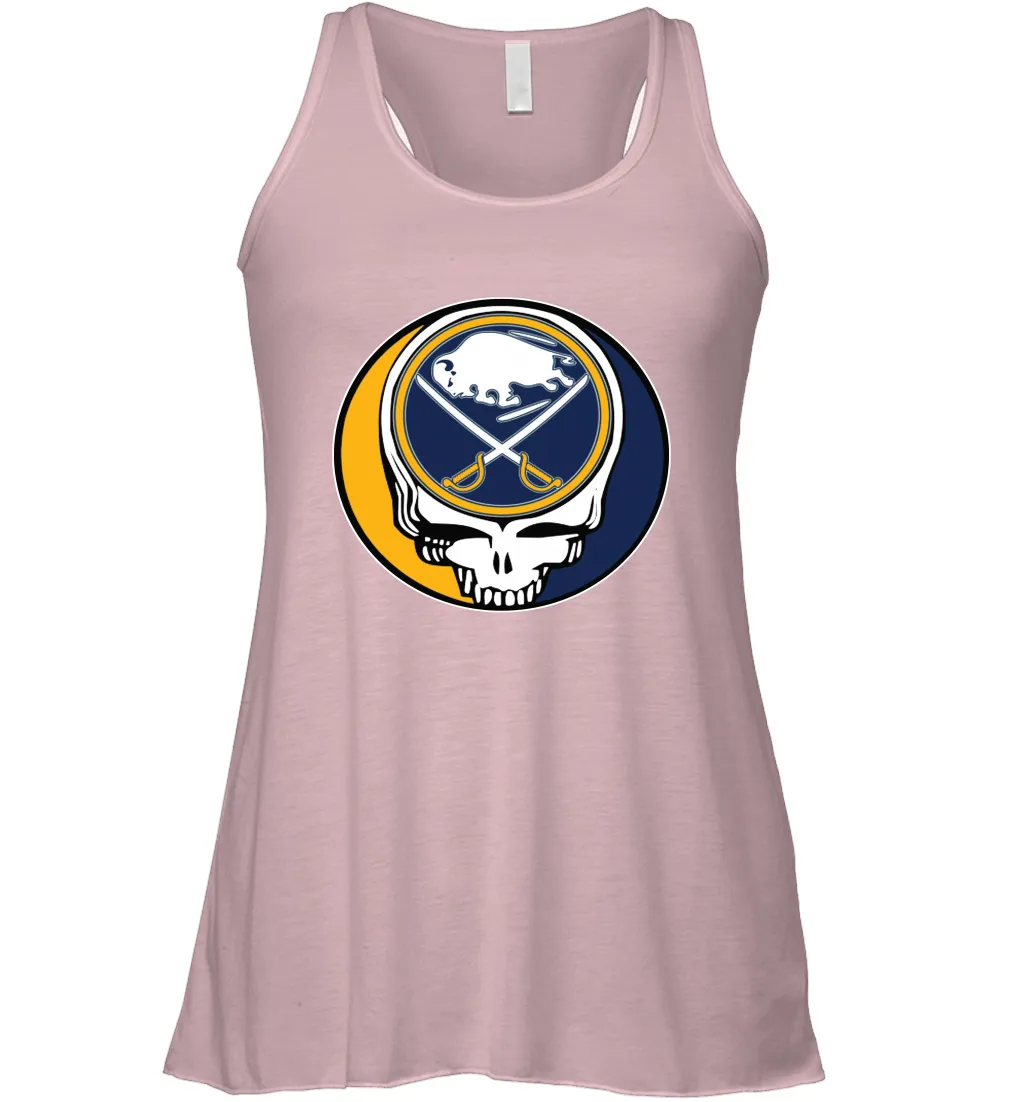 Buffalo Sabres Grateful Dead Steal Your Face Hockey NHL Womens Racerback Tank Top