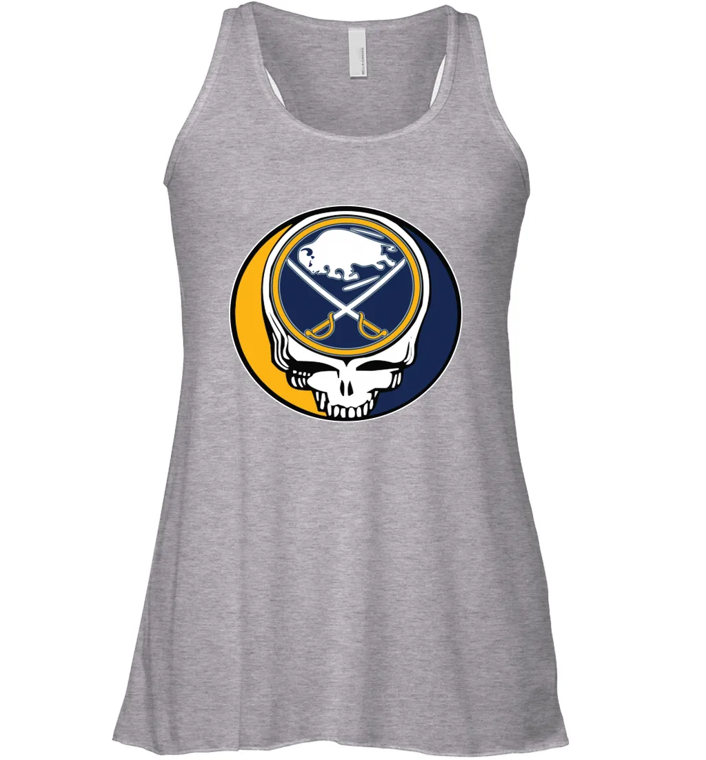 Buffalo Sabres Grateful Dead Steal Your Face Hockey NHL Womens Racerback Tank Top