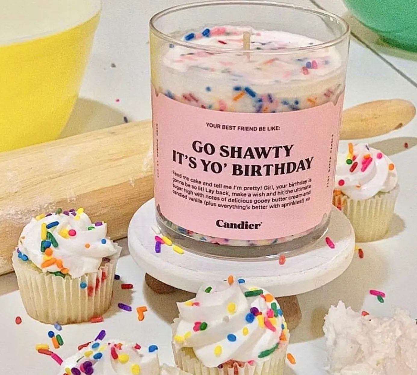 Candier "GO SHAWTY IT'S YOUR BIRTHDAY" 100% Soy Sprinkles candles