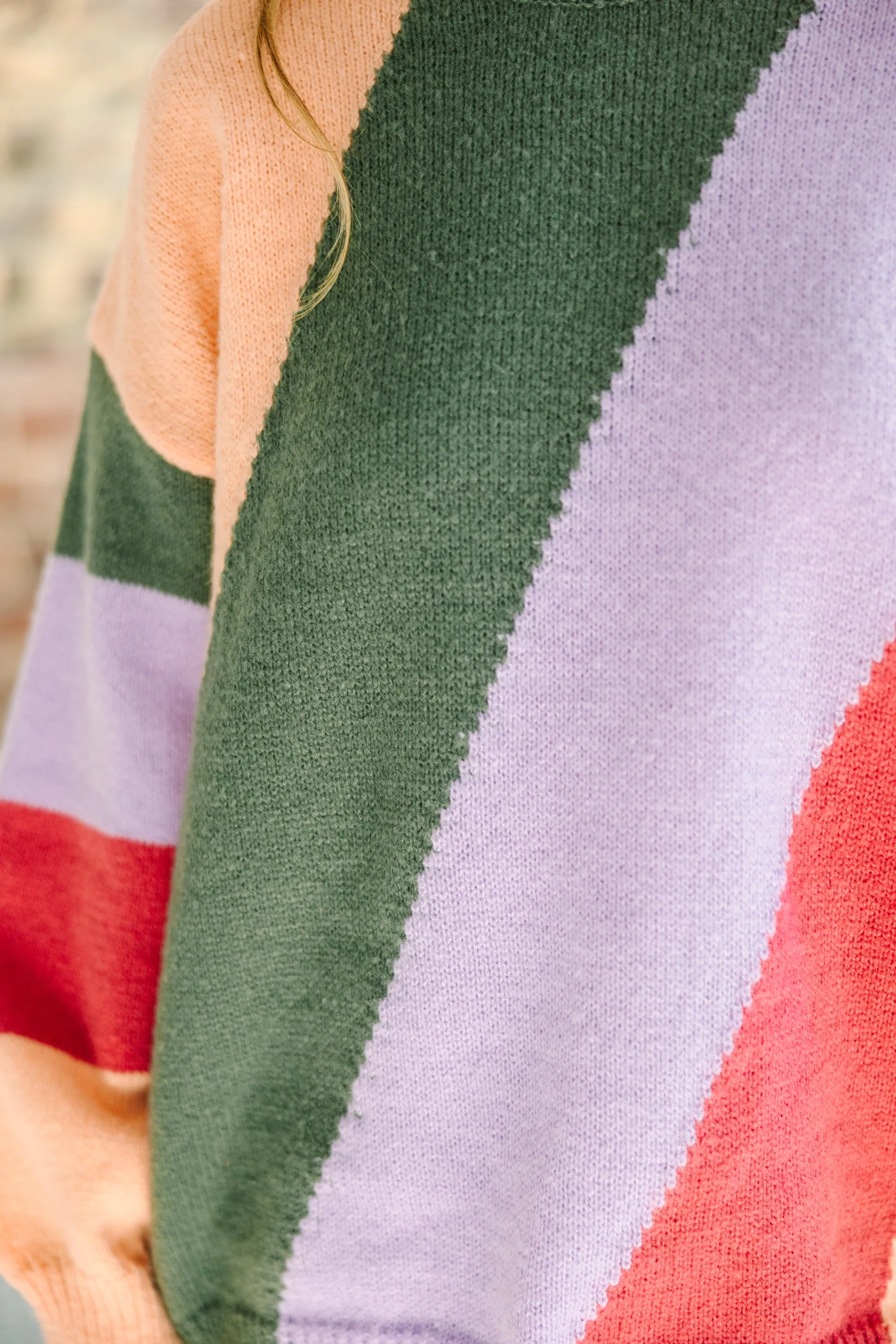 Can't Help But Love You Multi Colorblock Sweater