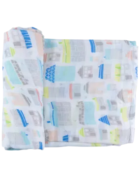 Captain Silly Pants - Single Swaddle Blanket - Cottage