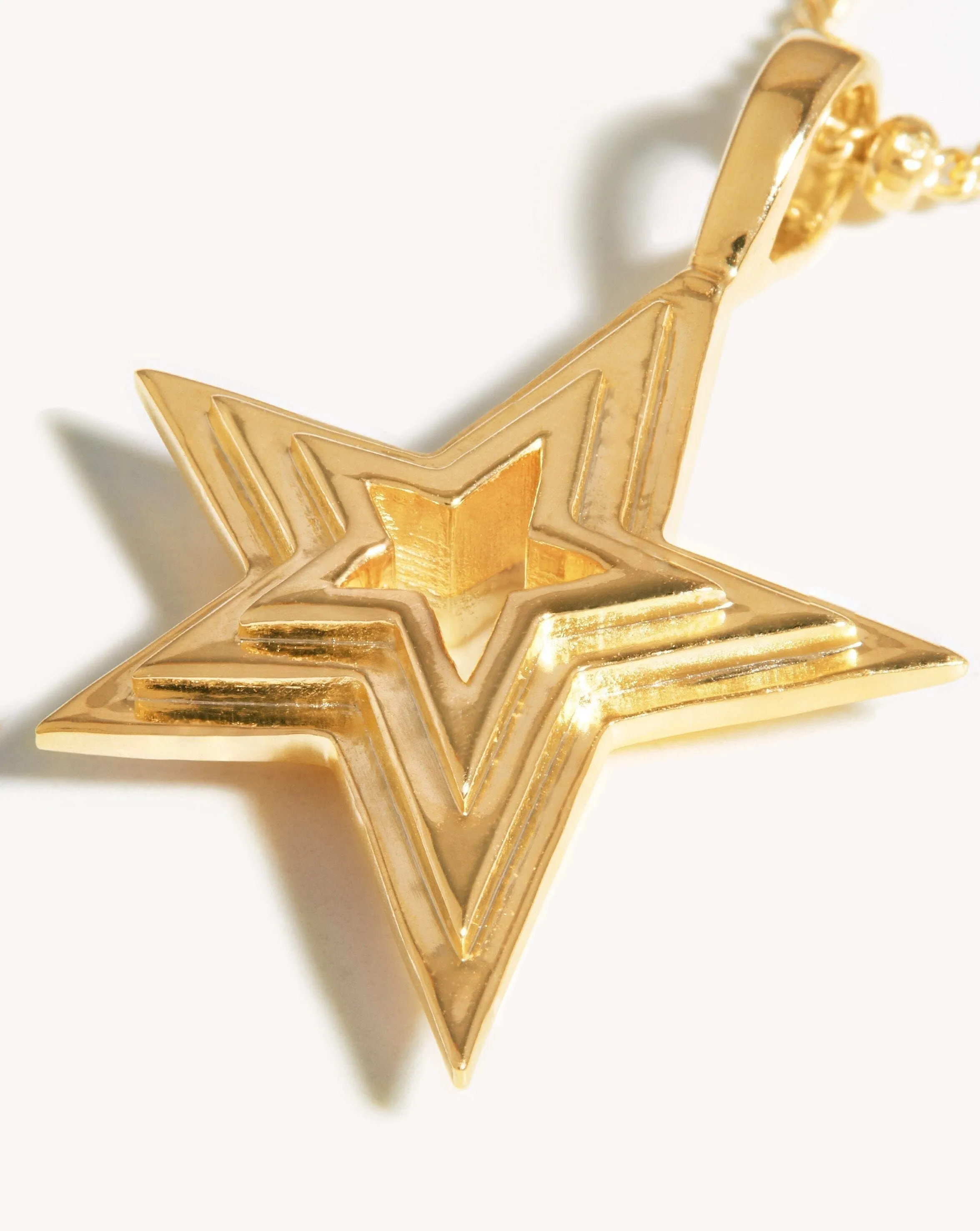 Celestial Star Ridge Pendant Necklace | 18ct Gold Plated Vermeil