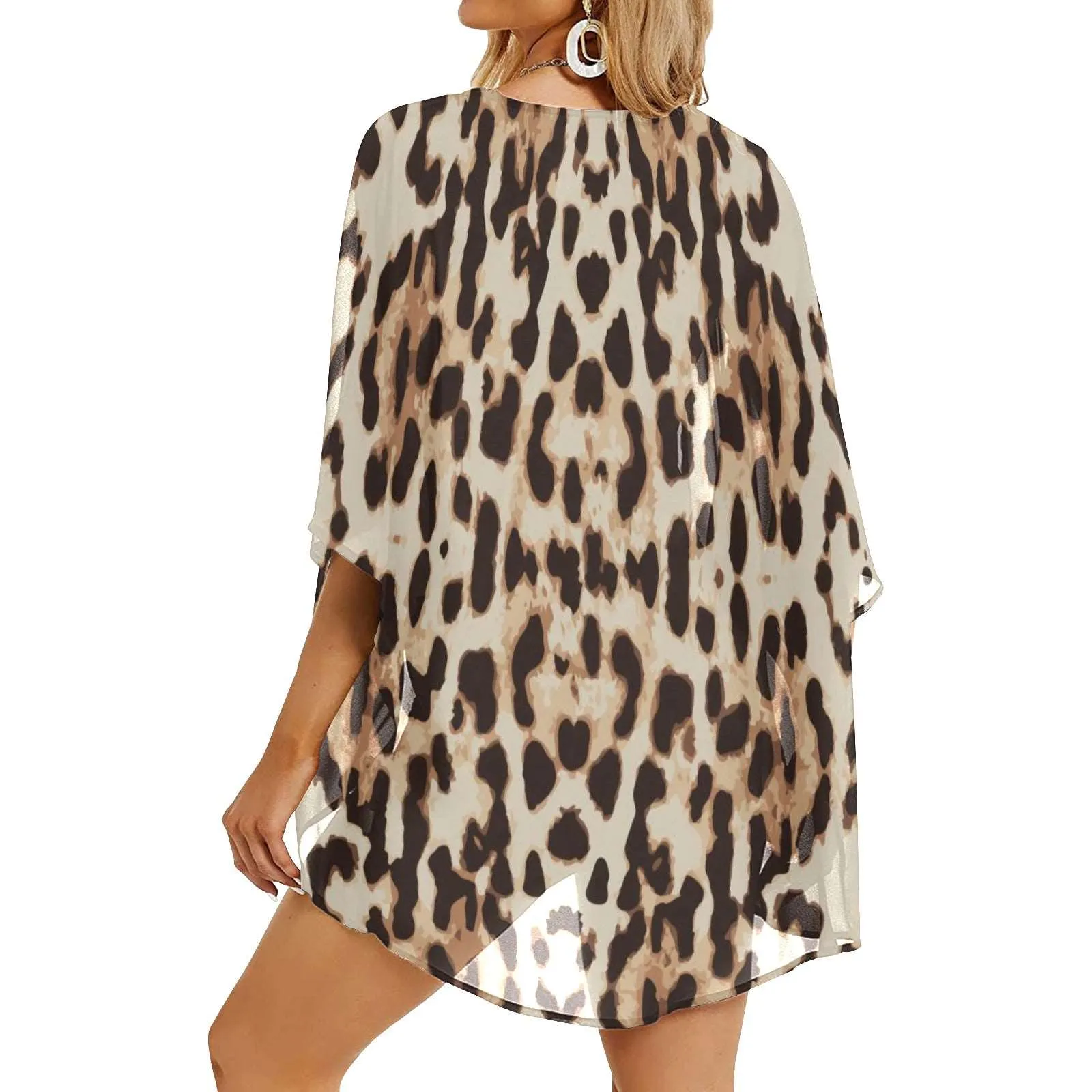 Cheetah Women's Chiffon Kimono