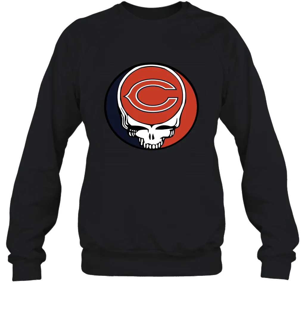 Chicago Bears Grateful Dead Steal Your Face NFL Football Adult Sweatshirt