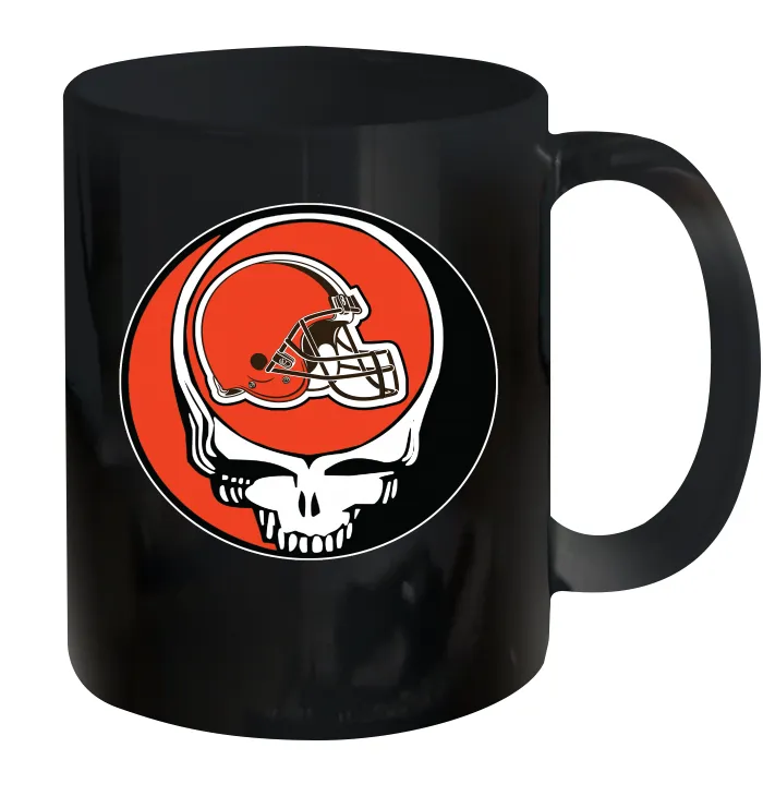 Cleveland Browns Grateful Dead Steal Your Face NFL Football Ceramic Mug 11oz