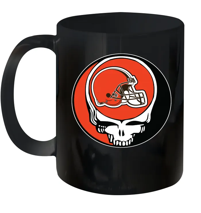 Cleveland Browns Grateful Dead Steal Your Face NFL Football Ceramic Mug 11oz