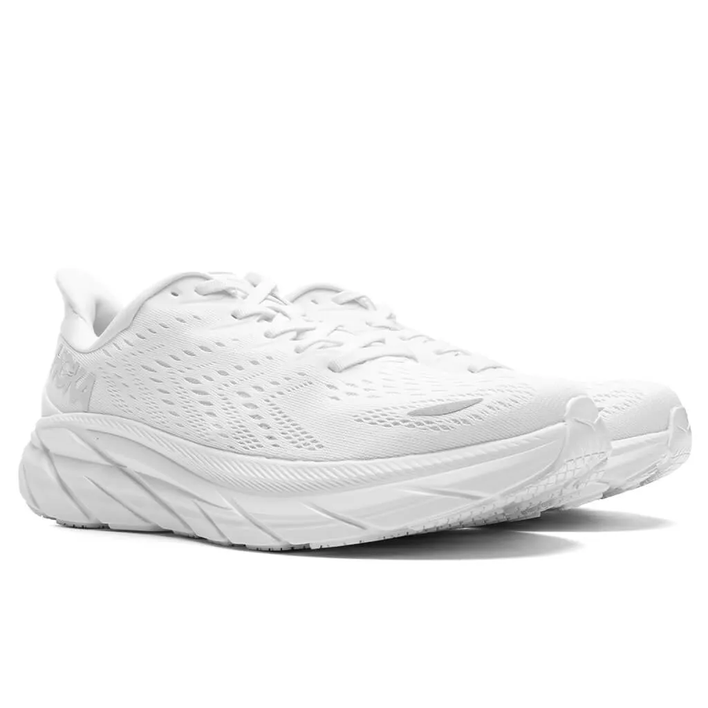 Clifton 8 - White/White