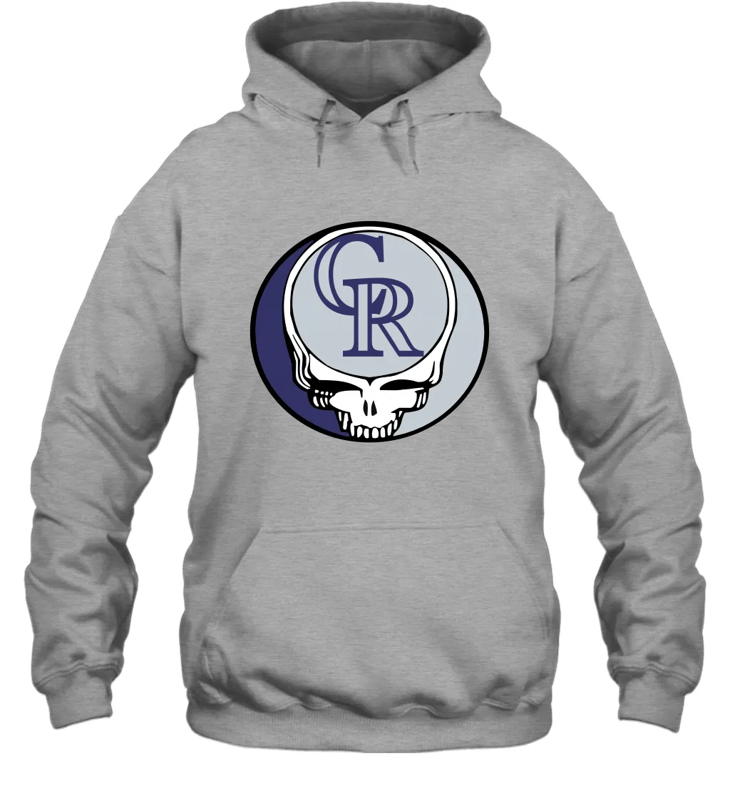 Colorado Rockies Grateful Dead Steal Your Face Baseball Adult Hoodie Sweatshirt