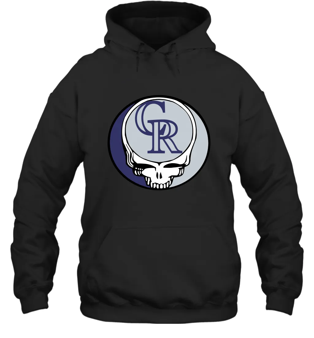 Colorado Rockies Grateful Dead Steal Your Face Baseball Adult Hoodie Sweatshirt