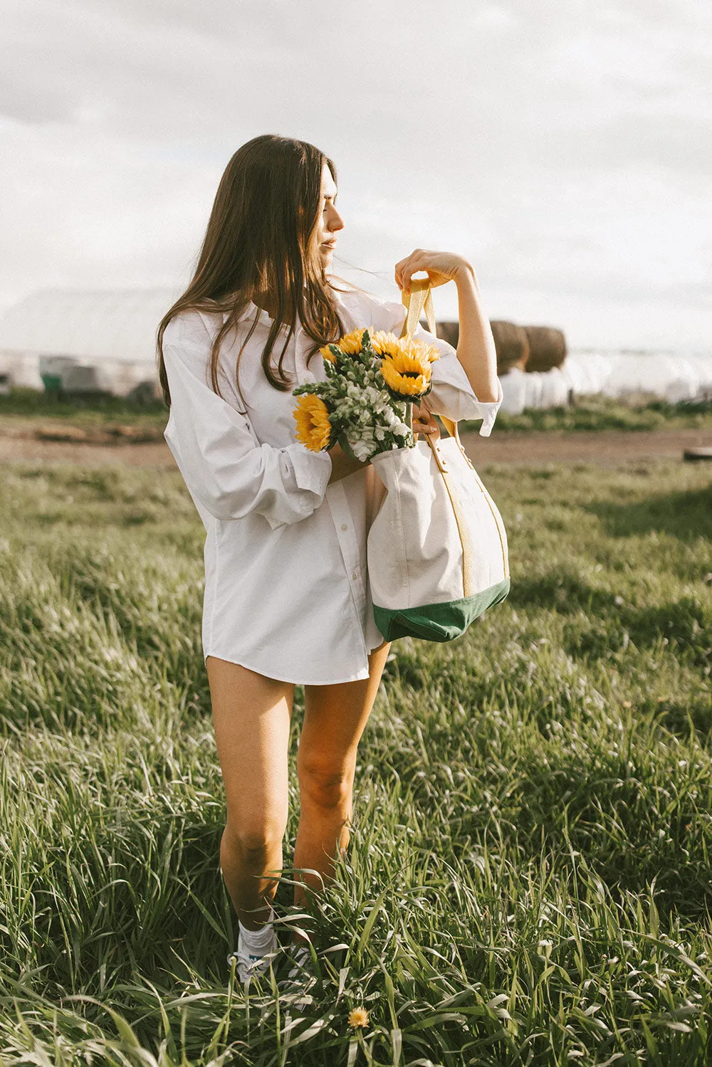 Cotton Canvas Zippered Tote