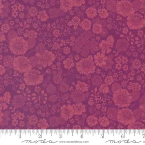 Cotton Fabric CHELSEA GARDEN LAWNS Plum 33745 20LW by Moda Fabrics