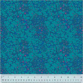 Cotton Fabric PERIWINKLE BLUE from BOTANICA Collection, Windham Fabrics, 54016-14