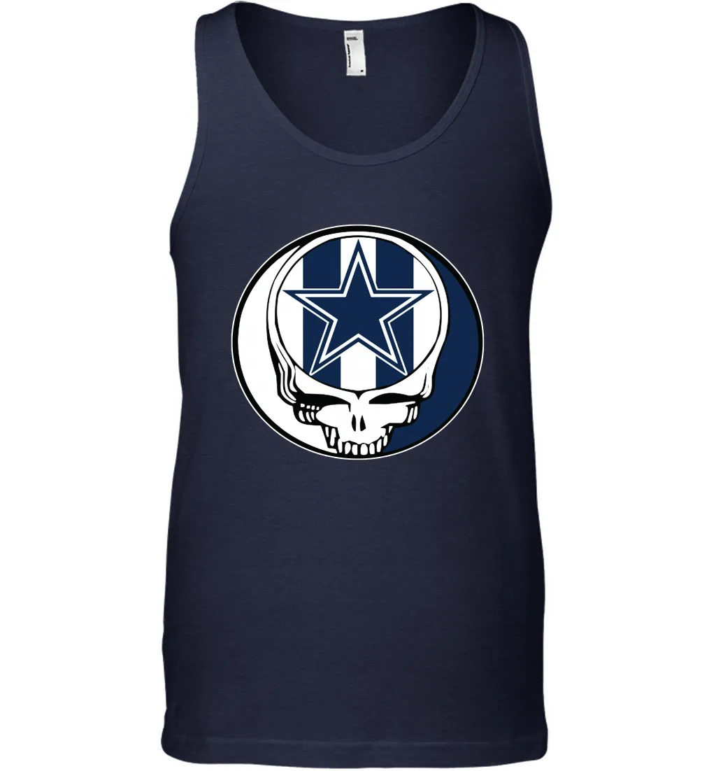 Dallas Cowboys Grateful Dead Steal Your Face NFL Football Mens Tank Top