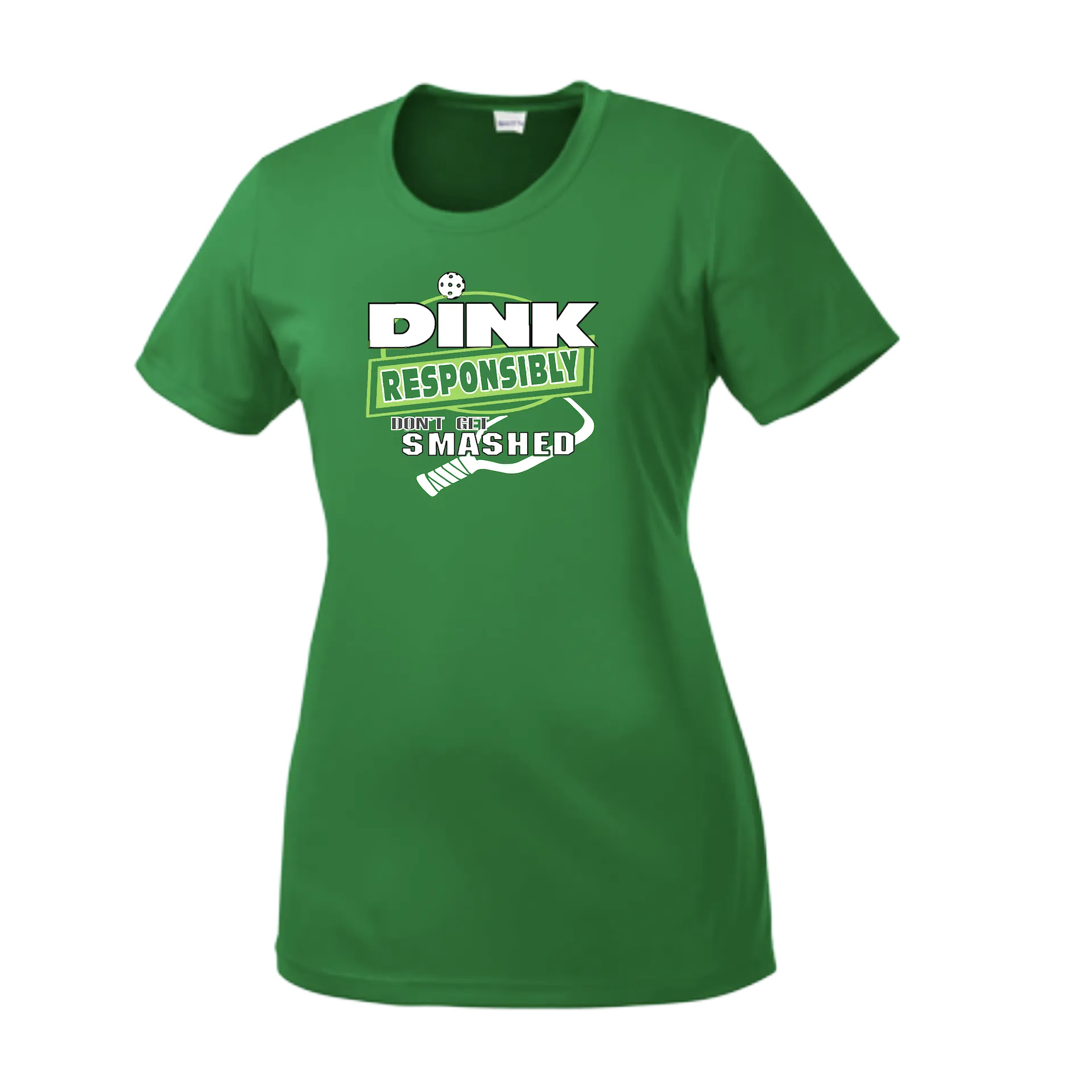 Dink Responsibly Don't Get Smashed | Women’s Short Sleeve Crewneck Athletic Shirts | 100% Polyester