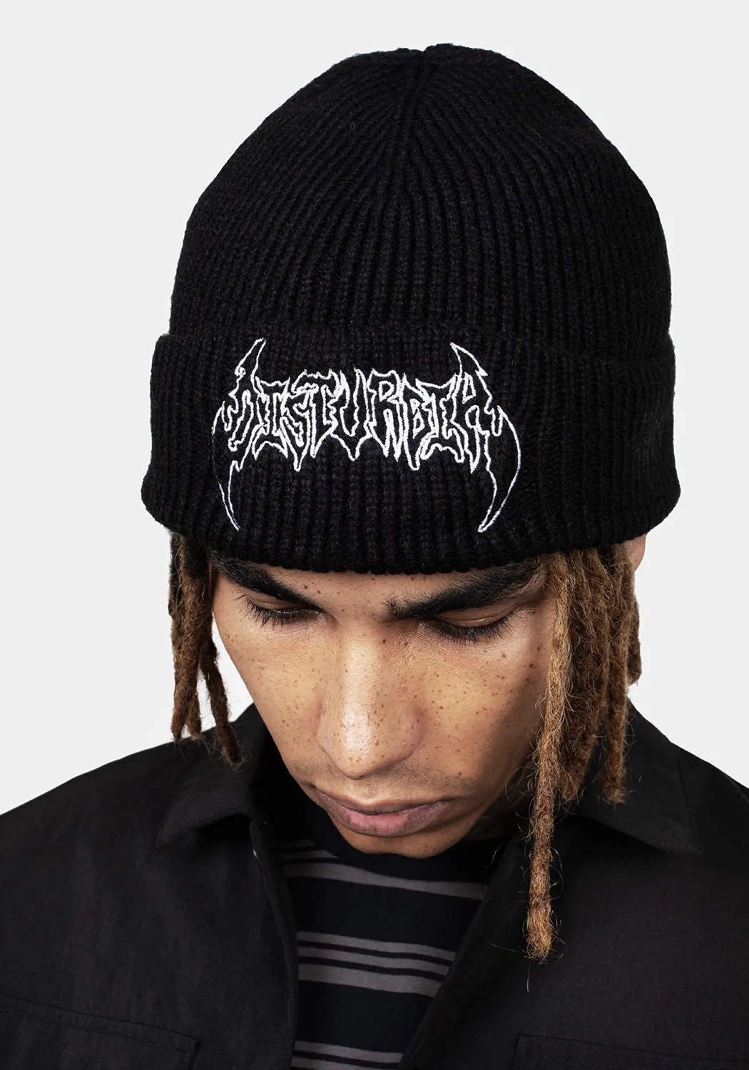 Distorted Disturbia Embroidered Beanie