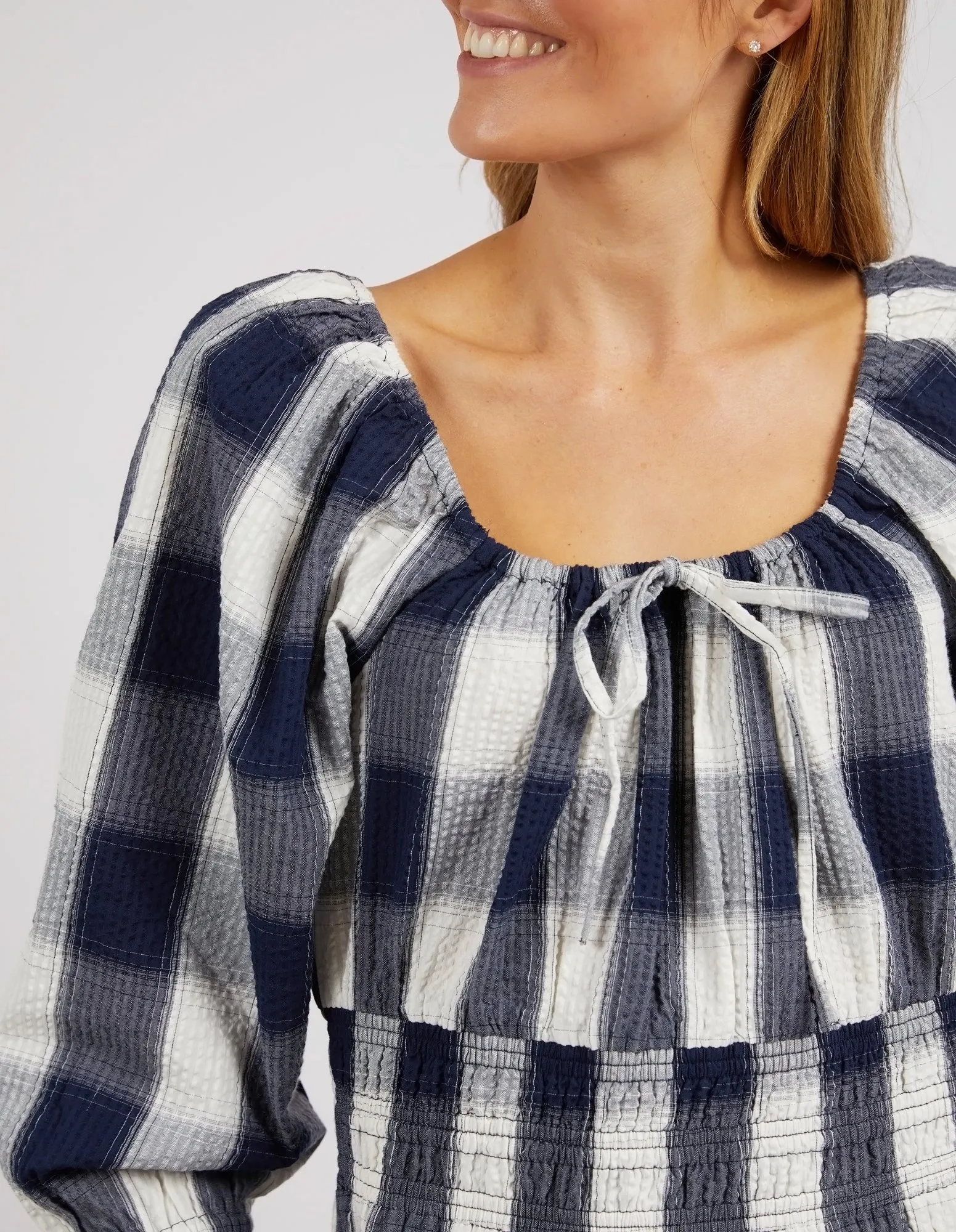 Elm Cedar Check Dress - Navy Check