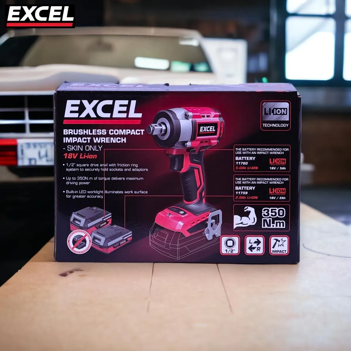 Excel 18V Brushless 1/2'' Impact Wrench Body Only (Battery & Charger Not Included)