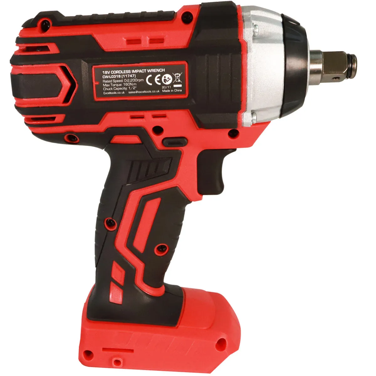 Excel 18V Cordless 1/2" Impact Wrench Body Only (Battery & Charger Not Included)